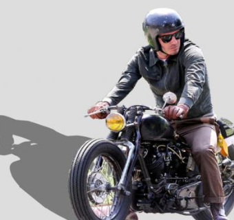 摩托车和驾驶人平面SU模型下载_sketchup草图大师SKP模型