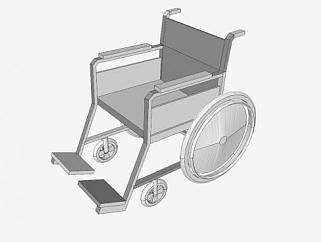 医疗轮椅SU模型下载_sketchup草图大师SKP模型
