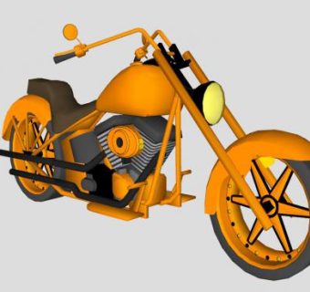 橙色街车车辆SU模型下载_sketchup草图大师SKP模型
