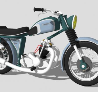 600cc摩托车SU模型下载_sketchup草图大师SKP模型