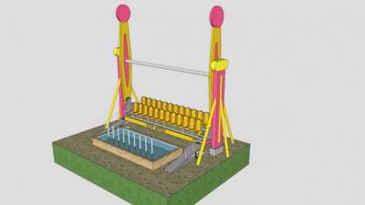 陀螺转设备SU模型下载_sketchup草图大师SKP模型