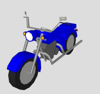 雅马哈摩托车车辆SU模型下载_sketchup草图大师SKP模型