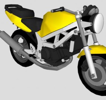 铃木sv650蒙面超人草图SU模型下载_sketchup草图大师SKP模型