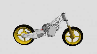 车身车轮构架SU模型下载_sketchup草图大师SKP模型