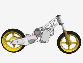 车身车轮构架SU模型下载_sketchup草图大师SKP模型