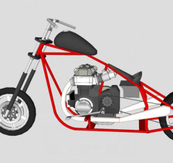 摩托车内部构架SU模型下载_sketchup草图大师SKP模型