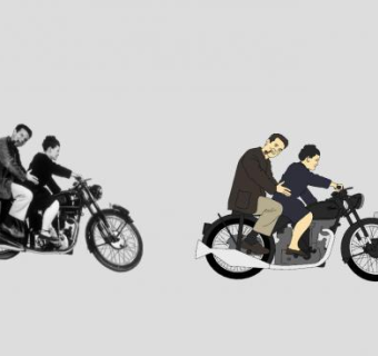 二维摩托车和驾驶人SU模型下载_sketchup草图大师SKP模型