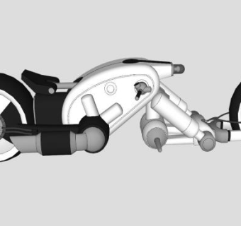 摩托车车身SU模型下载_sketchup草图大师SKP模型