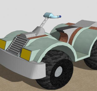 全地形四轮越野车SU模型下载_sketchup草图大师SKP模型