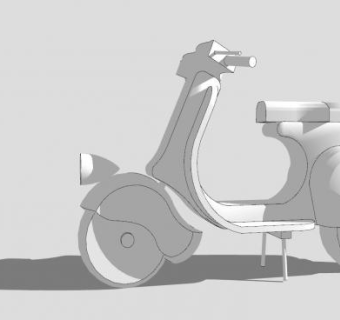 踏板车三维草图SU模型下载_sketchup草图大师SKP模型