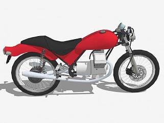 古兹V7摩托车SU模型下载_sketchup草图大师SKP模型