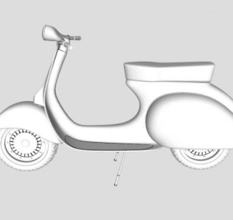 韦士柏踏板车SU模型下载_sketchup草图大师SKP模型