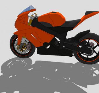 川崎忍者636摩托车SU模型下载_sketchup草图大师SKP模型