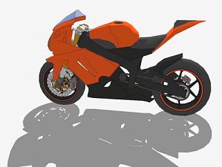 川崎忍者636摩托车SU模型下载_sketchup草图大师SKP模型
