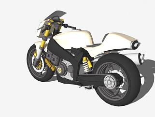 双排气<em>摩托车</em>跑车SU模型下载_sketchup草图大师SKP模型