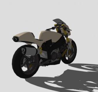 运动摩托车SU模型下载_sketchup草图大师SKP模型