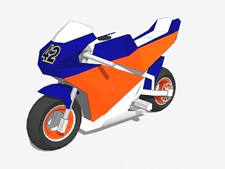 50cc迷你<em>摩托车</em>SU模型下载_sketchup草图大师SKP模型