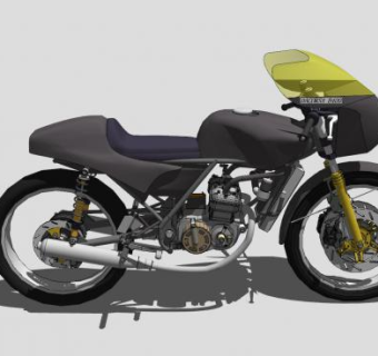 摩托车概念车SU模型下载_sketchup草图大师SKP模型