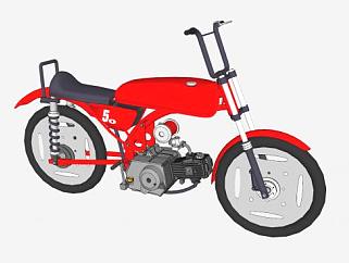 本田z50<em>摩托车</em>SU模型下载_sketchup草图大师SKP模型