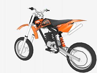 KTM50越野摩托车SU模型下载_sketchup草图大师SKP模型