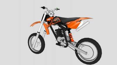 KTM50越野摩托车SU模型下载_sketchup草图大师SKP模型