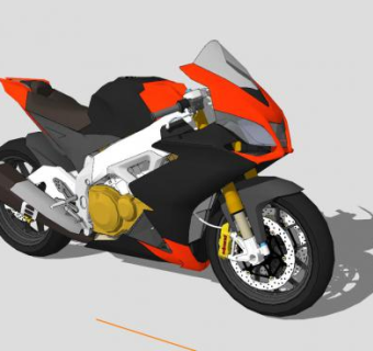 阿普利亚摩托车SU模型下载_sketchup草图大师SKP模型