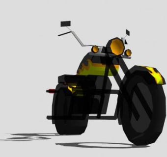 哈雷硬汉883机车SU模型下载_sketchup草图大师SKP模型