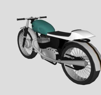 凯旋博纳维尔摩托车SU模型下载_sketchup草图大师SKP模型