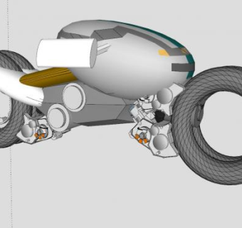 概念摩托车SU模型下载_sketchup草图大师SKP模型