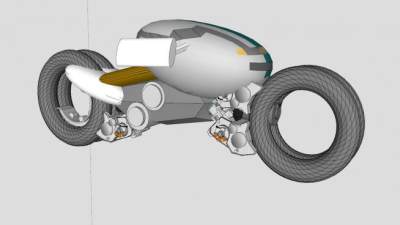 概念摩托车SU模型下载_sketchup草图大师SKP模型