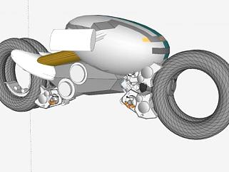 概念摩托车SU模型下载_sketchup草图大师SKP模型