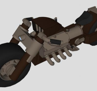 棕色重机车SU模型下载_sketchup草图大师SKP模型