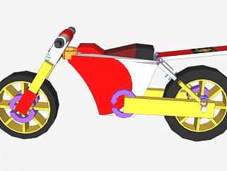 简易型<em>摩托车</em>SU模型下载_sketchup草图大师SKP模型