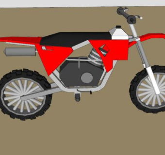 山地越野摩托车SU模型下载_sketchup草图大师SKP模型