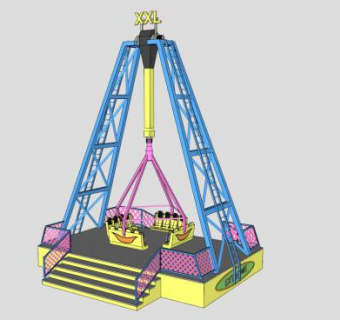 游乐园摇摆设备SU模型下载_sketchup草图大师SKP模型