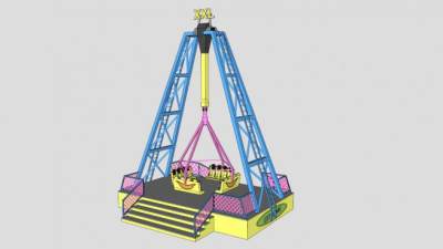 游乐园摇摆设备SU模型下载_sketchup草图大师SKP模型