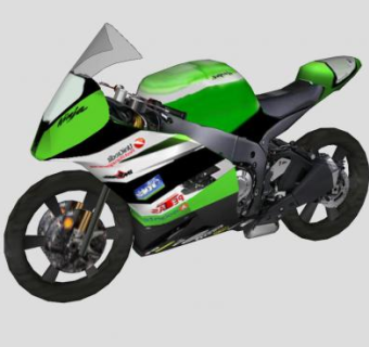 川崎忍者zx10r摩托车SU模型下载_sketchup草图大师SKP模型