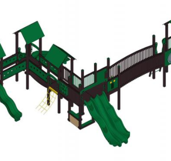 超级市场游乐场设备SU模型下载_sketchup草图大师SKP模型