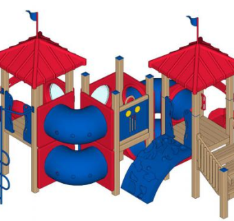 皮诺比游乐场SU模型下载_sketchup草图大师SKP模型