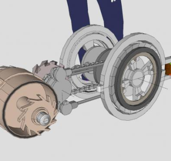 电动车发动机SU模型下载_sketchup草图大师SKP模型