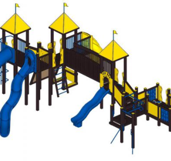 兰斯洛特游乐场设备SU模型下载_sketchup草图大师SKP模型