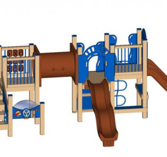普韦布洛游乐场设备SU模型下载_sketchup草图大师SKP模型