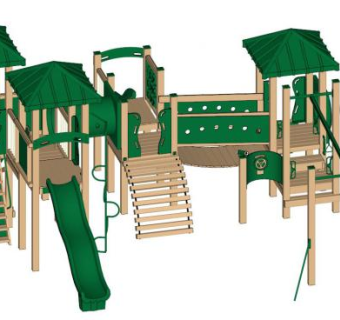 沃特福德游乐场设备SU模型下载_sketchup草图大师SKP模型
