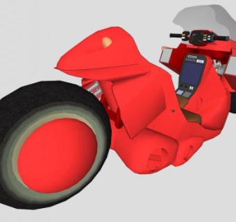 金田摩托车SU模型下载_sketchup草图大师SKP模型