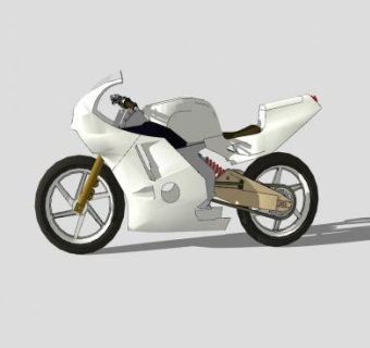 本田CBR250RR摩托车SU模型下载_sketchup草图大师SKP模型