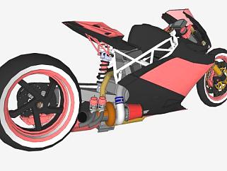 杜卡迪998s摩托车SU模型下载_sketchup草图大师SKP模型