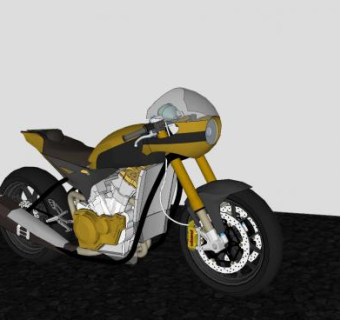 皇家恩菲尔德摩托车SU模型下载_sketchup草图大师SKP模型