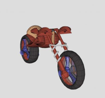 概念摩托车线框图SU模型下载_sketchup草图大师SKP模型