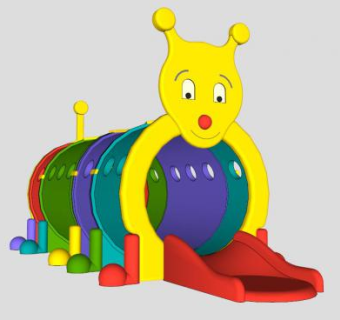 毛毛虫游乐设备SU模型下载_sketchup草图大师SKP模型