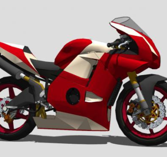 杜卡迪999r摩托车SU模型下载_sketchup草图大师SKP模型